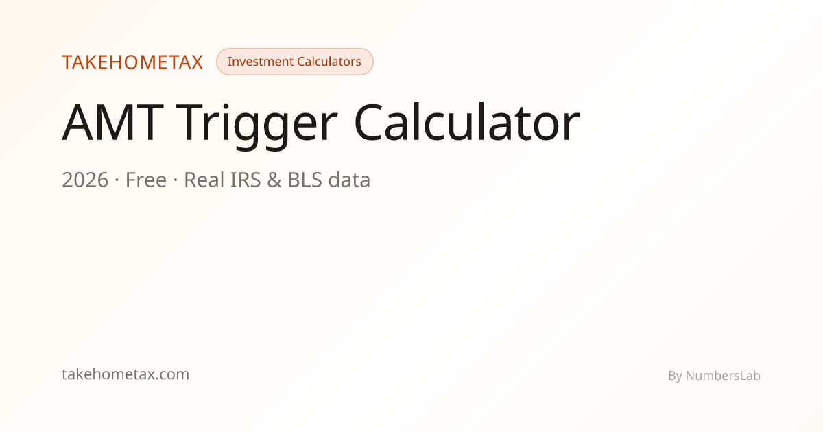 AMT Trigger Calculator — ISO Exercise Tax Planning (2026)