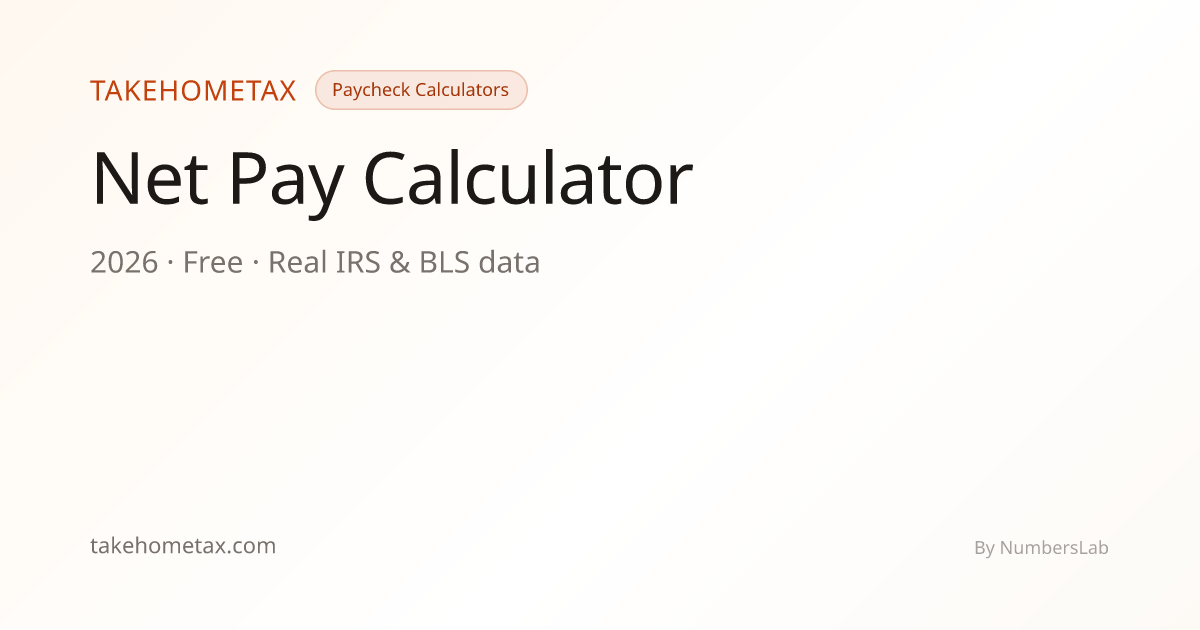 Net Pay Calculator 2026 — Paycheck After Taxes & Deductions