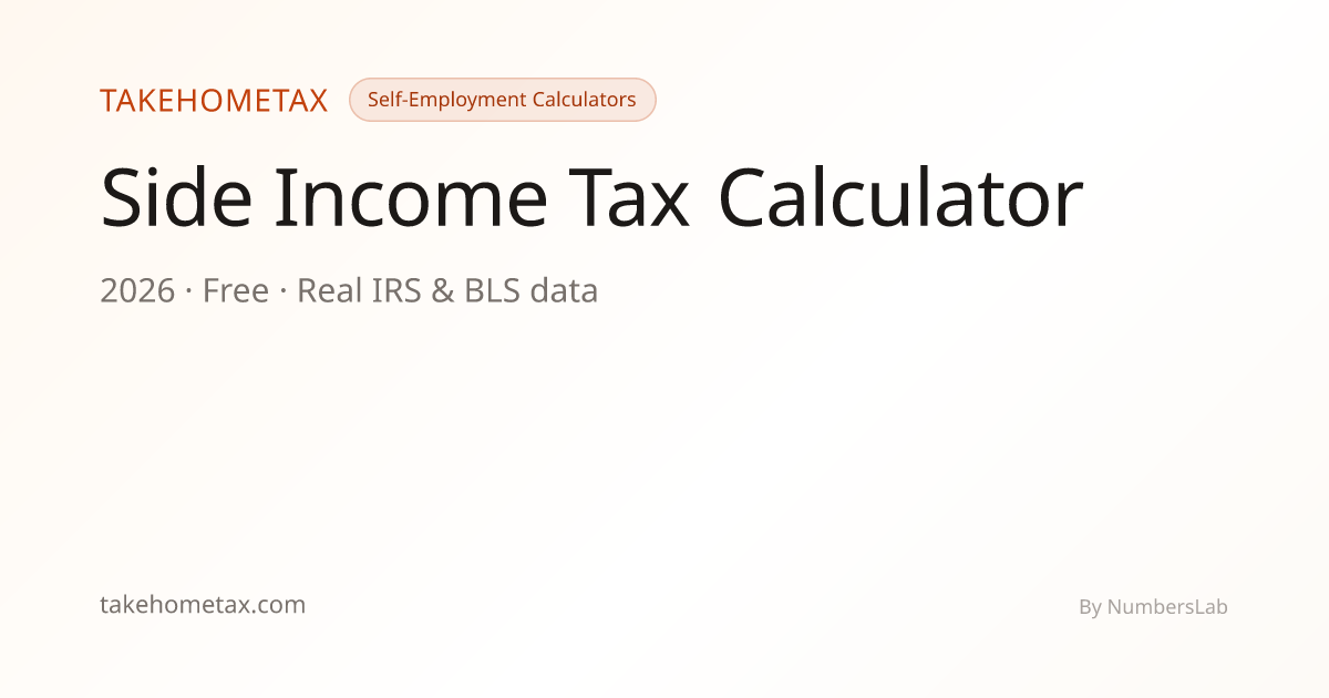 Side Income Tax Calculator (2026) — Tax on Gig & Extra Income